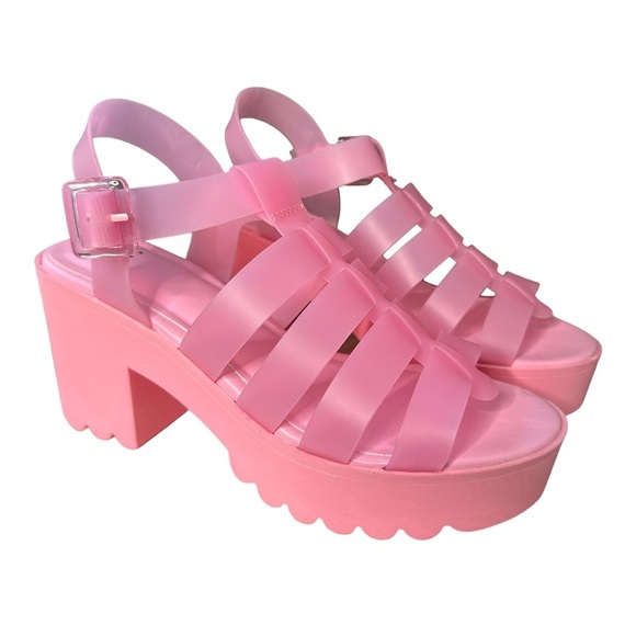 BP | Pink Mazie Lug Platform Sandal Size 7 - Picture 1 of 10
